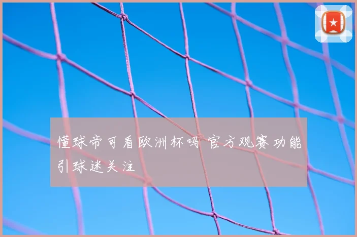 懂球帝可看欧洲杯吗 官方观赛功能引球迷关注